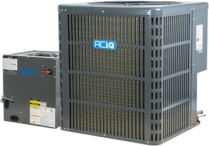 5 Ton 13.8 SEER2 iCongo Central Air Conditioner Split System & 24.5in Vertical Evaporator Cased Coil with Thermostat - R32