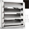5" Upgrade Louvered Dryer Air Vent Cap, Premium 304 Stainless Steel Outside Vent Cover with 4 Screws Rubber Gasket, Metal