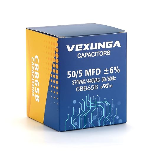 50/5 uF 50+5 MFD 370VAC or 440VAC Dual Run Start Round A/C Capacitor CBB65 CBB65B Air Conditioner Capacitors for AC Unit Fan