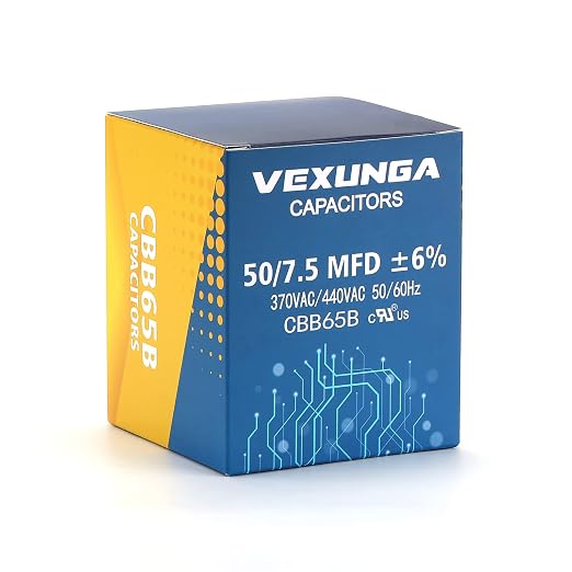 50/7.5 uF 50+7.5 MFD 370V or 440V Dual Run Start Round A/C Capacitor CBB65 CBB65B Air Conditioner Capacitors for, alternate