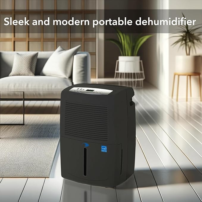 50 Energy Star Pint High Capacity up to 4000 sq ft Gray Portable Dehumidifier with Pump, Black, alternate product view 5