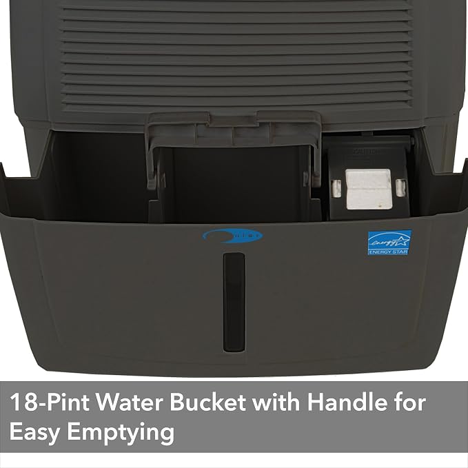 50 Energy Star Pint High Capacity up to 4000 sq ft Gray Portable Dehumidifier with Pump, Black, alternate product view 9