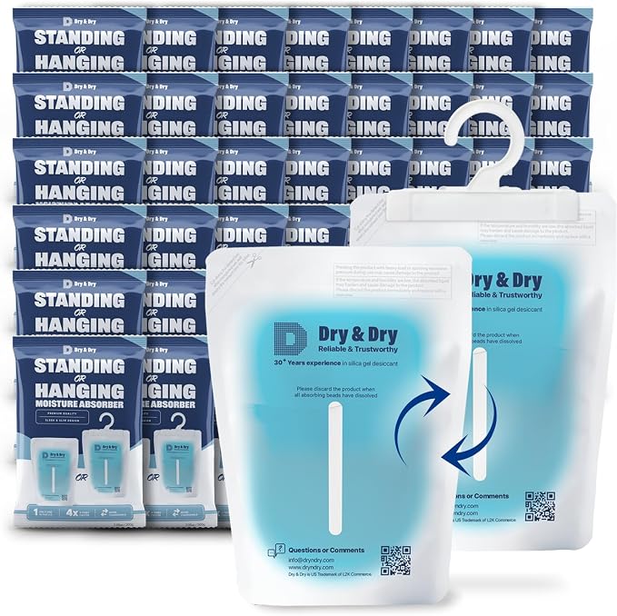 50 Packs Hybrid Moisture Absorbers & Musty Odor Eliminator Dehumidifier to Control Excess Moisture for, alternate view 8