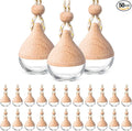 50 Pcs Hanging Car Freshener Car Diffuser Bottles Empty Glass Perfume Bottle Freshener Diffuser Bottle Pendant for Essential
