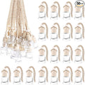 50 Pcs/Set,8ml Hanging Car Air Freshener Diffuser,Empty Refillable Clear Glass Essential Oil Fragrance Perfume Diffuser