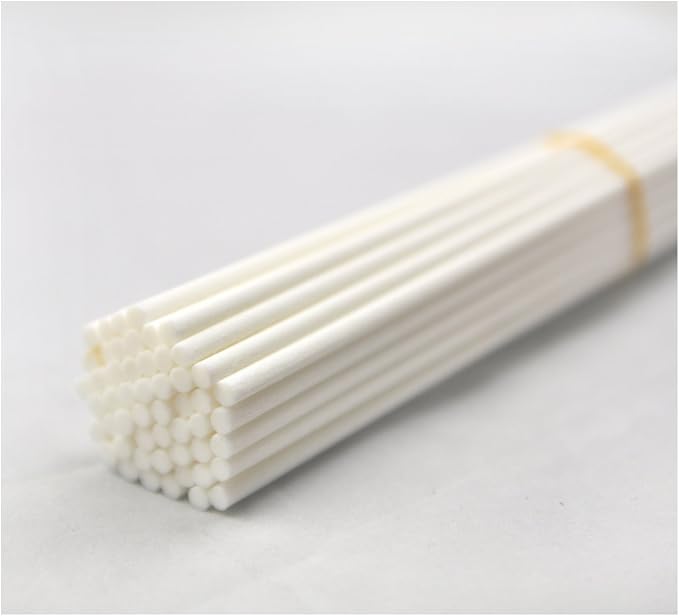 50 Pieces Fiber Reed Diffuser Replacement Refill Sticks for Aroma Fragrance (White, 12" x4mm), alternate product view 2