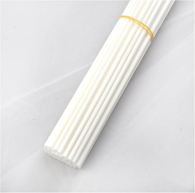 50 Pieces Fiber Reed Diffuser Replacement Refill Sticks for Aroma Fragrance (White, 12" x4mm), alternate product view 3