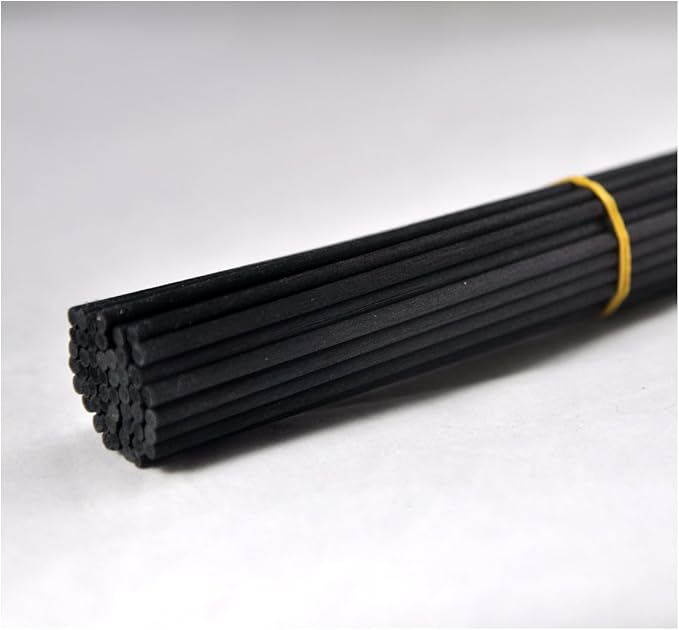 50 Pieces Fiber Reed Diffuser Replacement Refill Sticks for Aroma Fragrance (Black, 12" x3.5mm), alternate product view 2