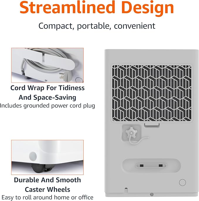 50-Pint Large Dehumidifier with Humidity Control, Timer, Auto-Defrost, Overflow Protection, Energy Star Certified, alternate