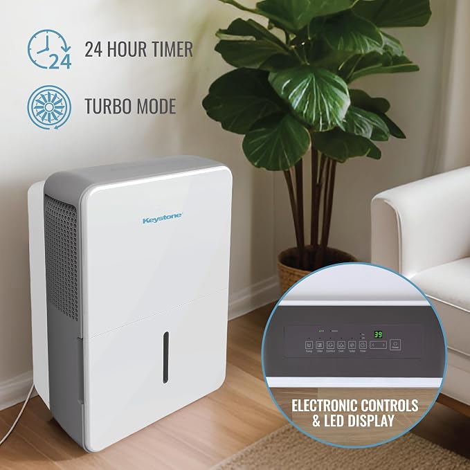 50-Pint Portable Dehumidifier for Basement, Garage, Living Room, and Extra Large Rooms up to 4,500 Sq.Ft., 115V, alternate