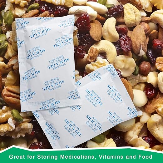 500 Gram(1Pack) Food Grade Moisture Absorber Silica Gel Desiccant Packets for Storage,Desiccant Silica Gel Packs Food Safe