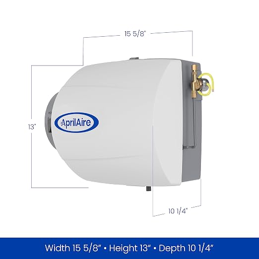 500 Whole-House Humidifier, Automatic Compact Furnace Humidifier, Large Capacity Whole-House Humidifier for Homes up to