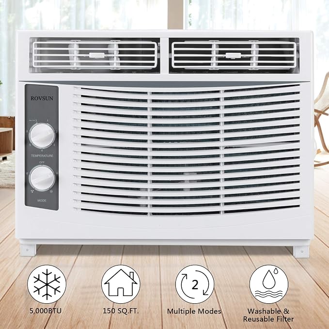 5000 BTU Air Conditioner Window Unit, Energy Saving Room Air Conditioner, AC Unit with Mechanical Controls, alternate product