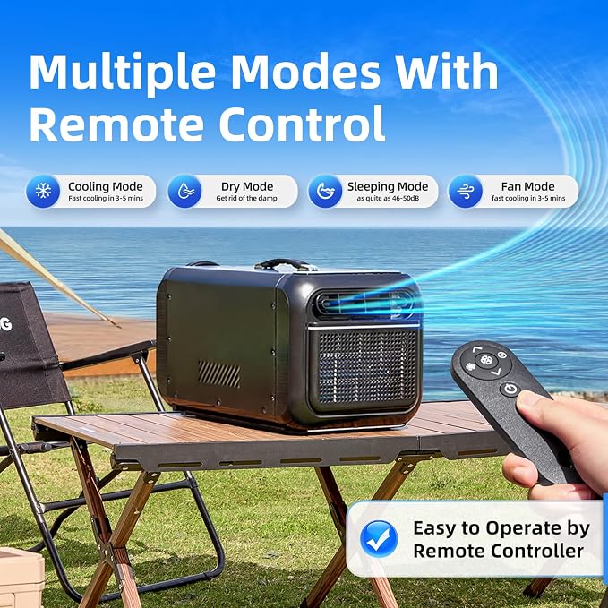 5000 BTU Portable Tent Air Conditioner for Camping, RV, Truck, Fishing,Small Room and Pet.Compact Outdoor or Indoor AC Unit
