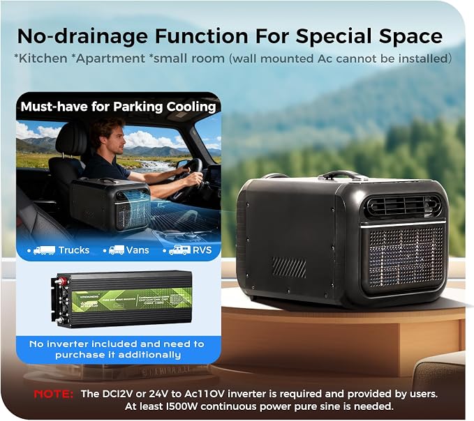 5000 BTU Portable Tent Air Conditioner for Camping, RV, Truck, Fishing,Small Room and Pet.Compact Outdoor or Indoor AC Unit