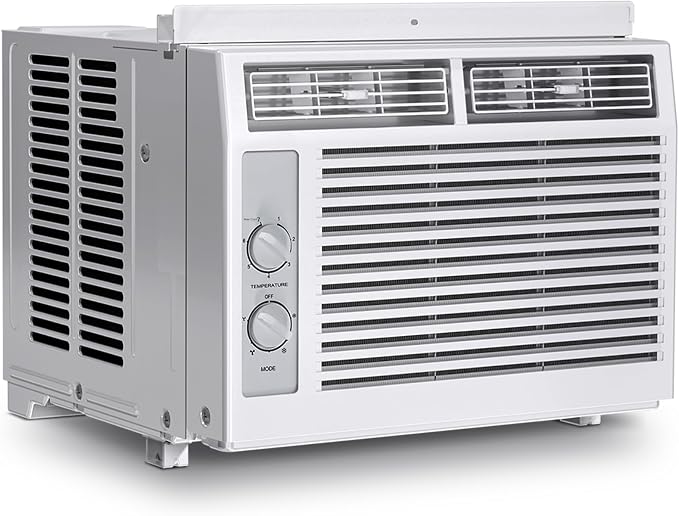 5000 BTU Window Air Conditioner AC Unit, Cool up to 150 Sq.Ft., Adjustable Cooling & Fan Modes, Install Kit, Energy Saving