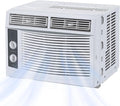 5000 BTU Window Air Conditioner, Mechanical Control Panel Window AC Unit Cools up to 150 Sq. Ft, Low-Noise & Energy Saver for
