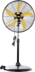5000 CFM 20 inch High Velocity Pedestal Oscillating Fan with Powerful 1/5 Motor, 9ft Power Cord, Oscillation, Metal Body with