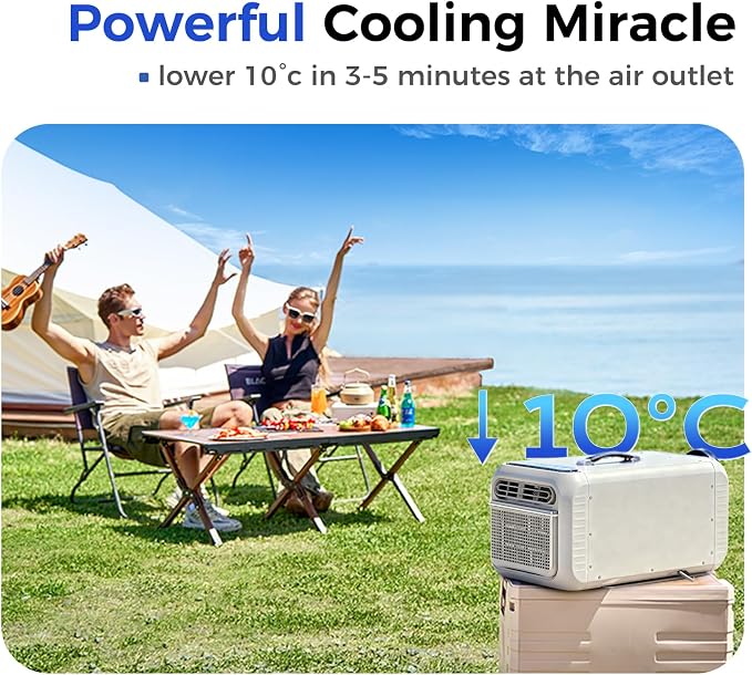 5000BTU Portable Camping Tent Air Conditioner,400W Energy Use,Great for Camp,Picnics,Semi Truck,RVs,Quiet Outdoor AC,Ideal
