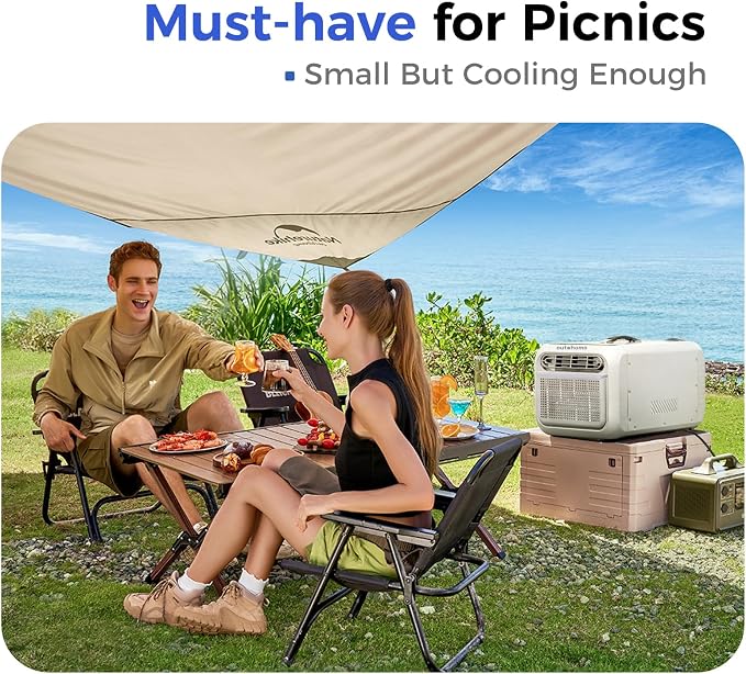 5000BTU Portable Camping Tent Air Conditioner,400W Energy Use,Great for Camp,Picnics,Semi Truck,RVs,Quiet Outdoor AC,Ideal