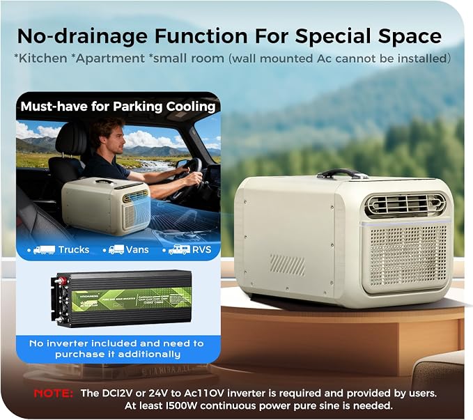 5000BTU Portable Camping Tent Air Conditioner,400W Energy Use,Great for Camp,Picnics,Semi Truck,RVs,Quiet Outdoor AC,Ideal