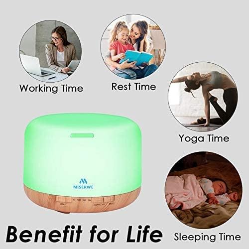 500ml Diffuser with Remote Control Waterless Automatic Shut Off Essential Oil Diffusers with Timing Mode Adjustable Oil