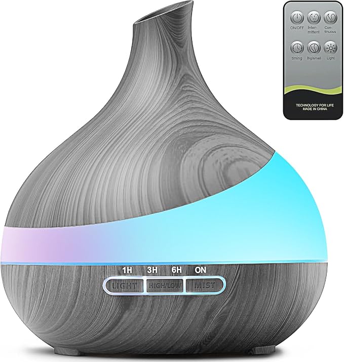 500ML Essential Oil Diffuser: Aroma Diffuser with Remote Control for Hotel Spa Yoga Room, product image