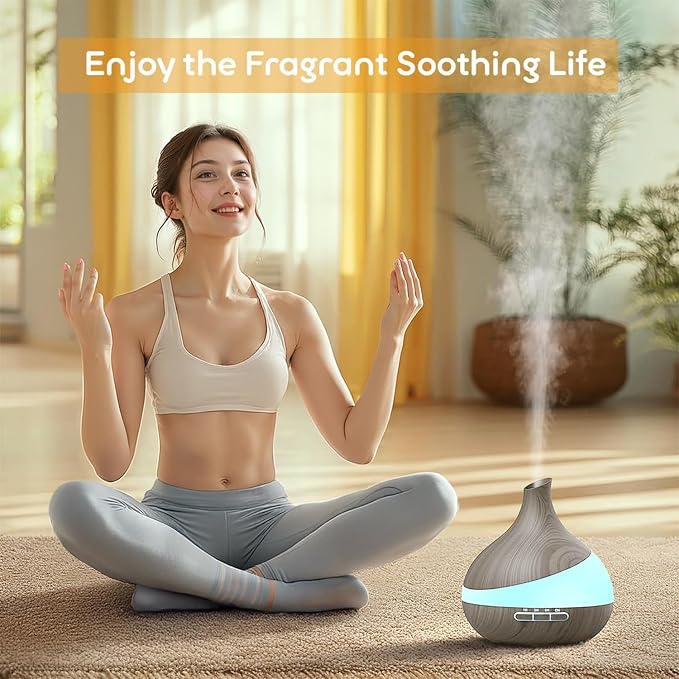 500ML Essential Oil Diffuser: Aroma Diffuser with Remote Control for Hotel Spa Yoga Room, alternate product view 6