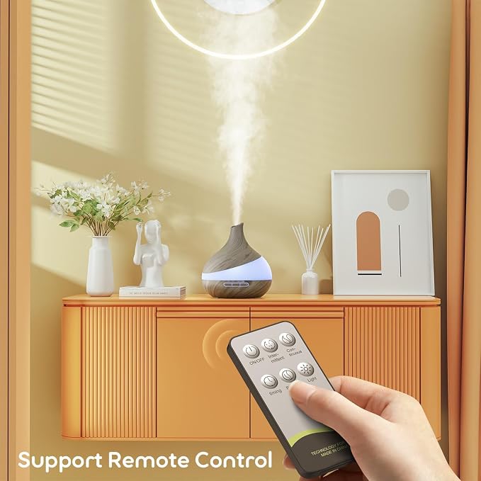 500ML Essential Oil Diffuser: Aroma Diffuser with Remote Control for Hotel Spa Yoga Room, alternate product view 7