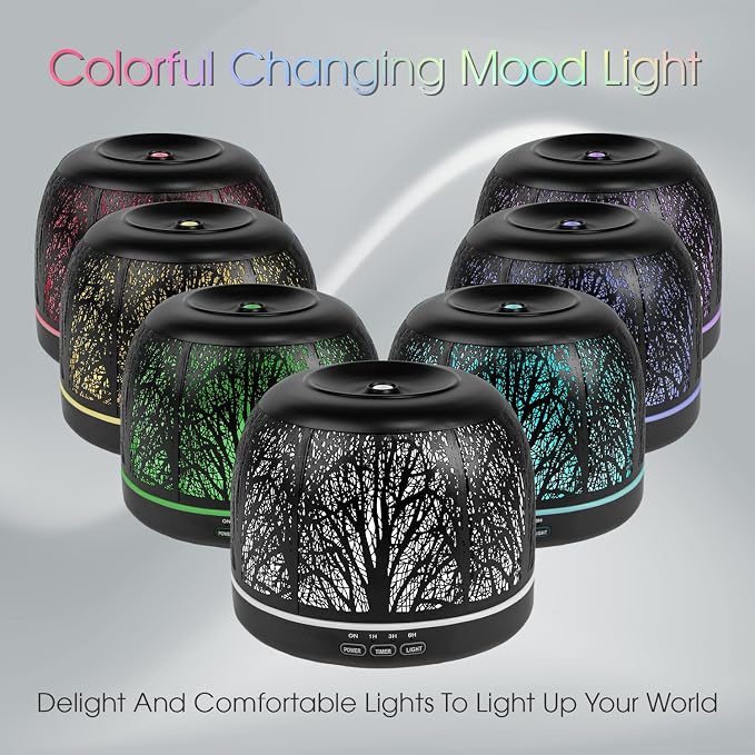 500ml Essential Oil Diffuser, Metal Diffusers for Essential Oils, Aromatherapy Diffuser for Large Room, alternate product