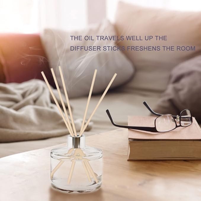 50pcs Reed Diffuser Sticks - Wood Rattan-Reed Sticks -Essential Oil Aroma Diffuser Sticks- Spa-Aromatherapy(Primary