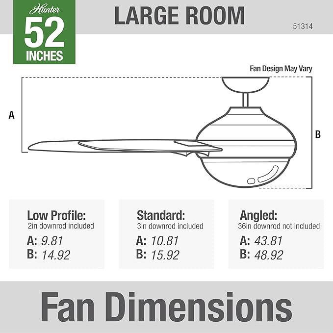 51314 Aerodyne Ceiling Fan 52 inches Matte Black, alternate product view 8