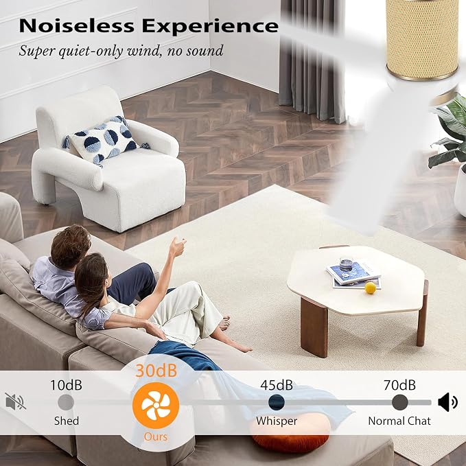 52" Ceiling Fan with Light - Low Profile Flush Mount Ceiling Fan, 6-Speed Remote Control, Solid Wood, Quiet Reversible DC
