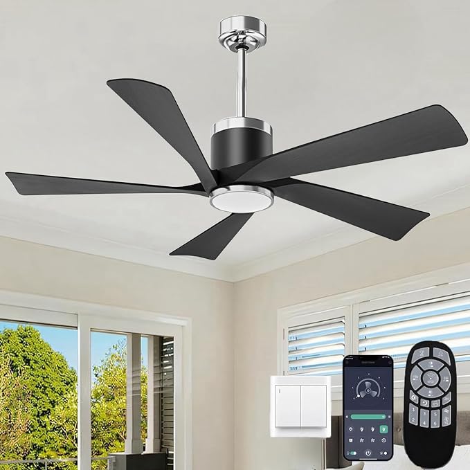 52'' Ceiling Fans with Lights, Modern Ceiling Fan with Remote Control, Indoor Outdoor Ceiling Fan for Living Room,Bedroom 5