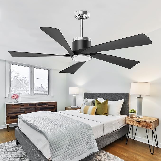 52'' Ceiling Fans with Lights, Modern Ceiling Fan with Remote Control, Indoor Outdoor Ceiling Fan for Living Room,Bedroom 5