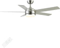 52 Inch Brushed Nickel Ceiling Fan with Light and Remote Control.Noiseless,Dimmable,3CCT,6 Speeds Reversible, DC Ceiling Fans