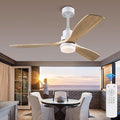 52 Inch Ceiling Fan with Lights, White Ceiling Fans with Remote Control for Low Profile, Garage Ceiling Fan for Flush Mount
