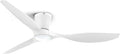 52 inch Ceiling Fans with Lights and Remote, Dimmable Ceiling Fans with Reversible Quiet DC Motor, Flush Mount, 3CCT, White