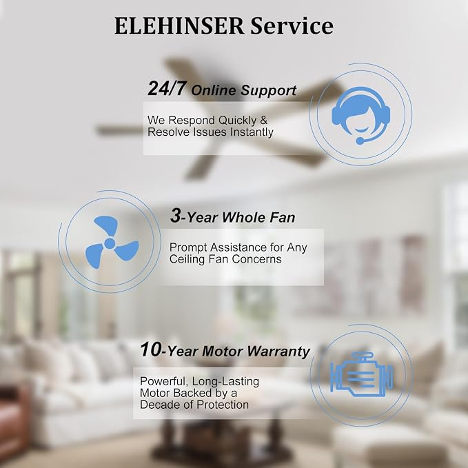 52 Inch Flush Mount Ceiling Fan without Light, Low Profile Modern Ceiling Fan with Remote, Quiet DC Motor, 6-Speed, Timer