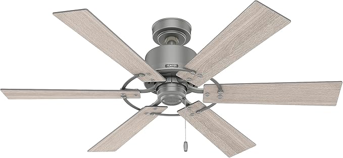 52 inch Indoor Ceiling Fan No Light - Ceiling Fan without Light, 6 Blades, Standard Mount, For Bedroom, Living Room, or