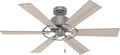 52 inch Indoor Ceiling Fan No Light - Ceiling Fan without Light, 6 Blades, Standard Mount, For Bedroom, Living Room, or