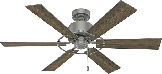 52 inch Indoor Ceiling Fan No Light - Ceiling Fan without Light, 6 Blades, Standard Mount, For Bedroom, Living Room, or