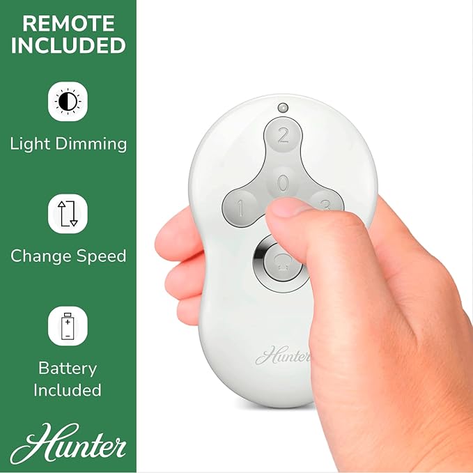 52 inch Indoor Ceiling Fan with LED Light and Remote Control- Modern Ceiling Fan, Low Profile Mount, 4 Light Gray Oak Blades