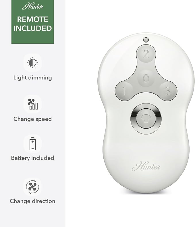 52 inch Indoor Ceiling Fan with LED Light and Remote Control- Modern Ceiling Fan, Low Profile Mount, 4 Light Gray Oak Blades