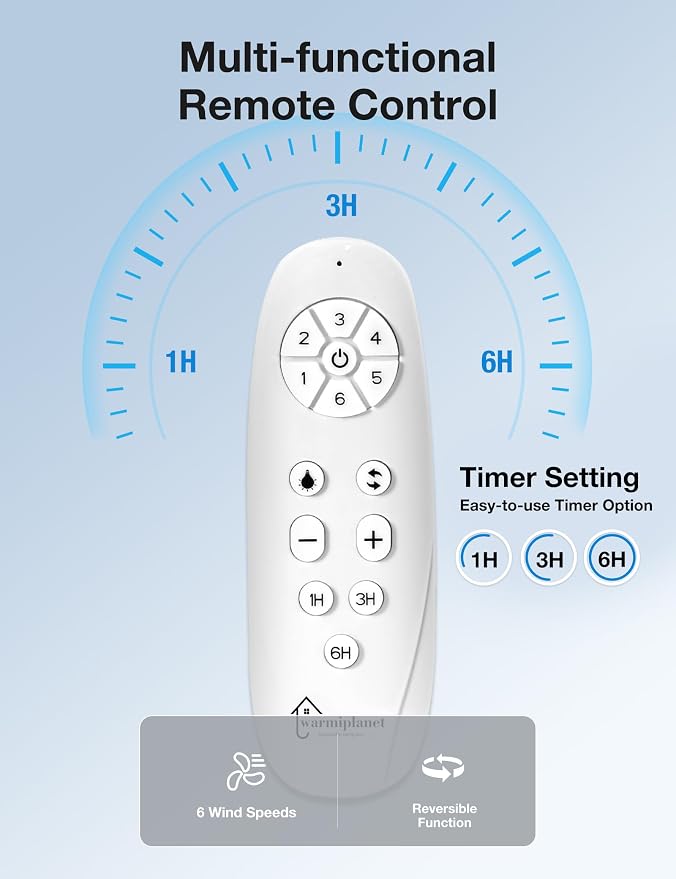 52 Inch Indoor Ceiling Fans with Lights and Remote Control, DC Slient Motor, Dimmable, Reversible, Timmer, 3 CCT, Black, 2
