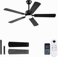 52 inch Modern Ceiling Fans with Lights APP/Remote Control, Low Profile Reversible 6 Speeds Ceiling Fan Light for