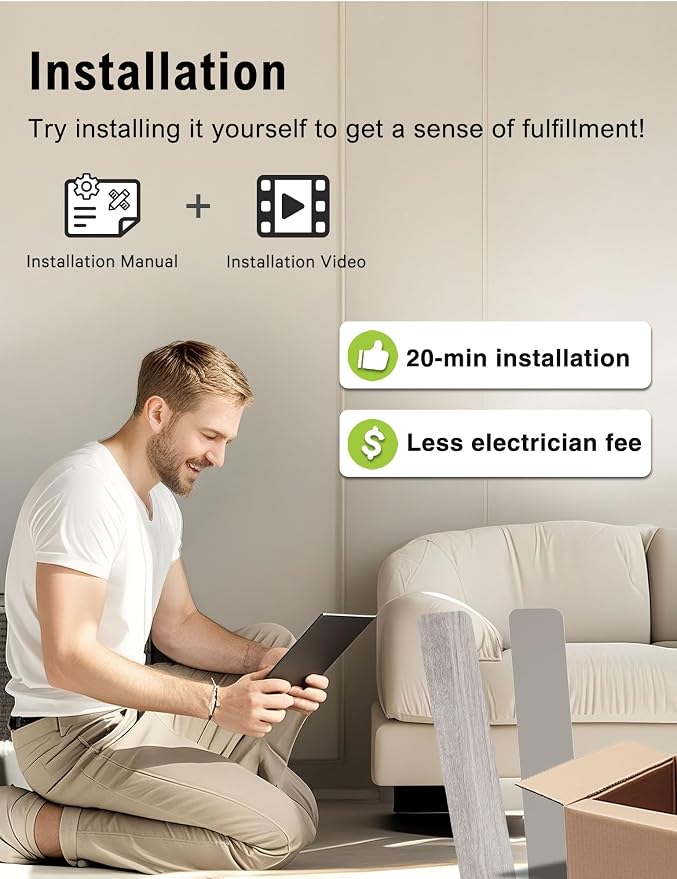 52 inch Nickel Ceiling Fans with Lights,5 Blades,6CCT, Low Profile,Remote Control,for Bedroom, Kitchen,Living