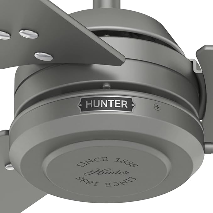 52 inch Outdoor or Indoor Ceiling Fan No Light - Silver Ceiling Fan without Light, For Patio, Porch, Garage, or Living Room