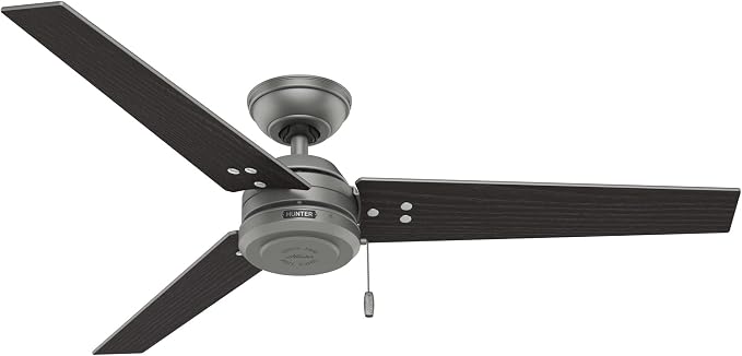 52 inch Outdoor or Indoor Ceiling Fan No Light - Silver Ceiling Fan without Light, For Patio, Porch, Garage, or Living Room