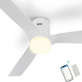 52 Inch Smart Ceiling Fan with Lights and 10-speed DC Motor, Dimmable LED Light Works with Remote Control| Alexa| Google